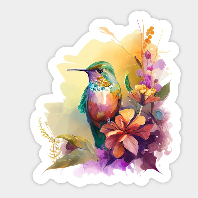 Hummingbird Sticker by Mixtgifts